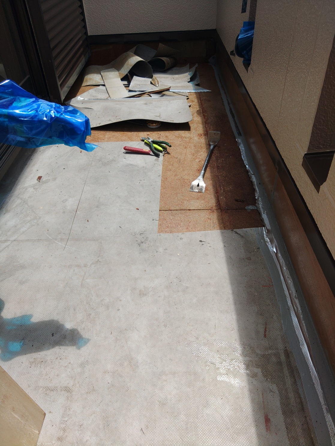 ベランダ塩ビシート防水